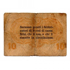 Olaszország Velence 10 Centesimi Bankjegy 1918 PSM2