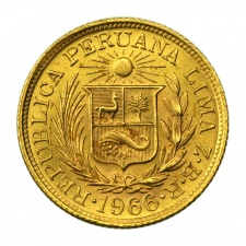 Peru 1 Libra 1966 Au917