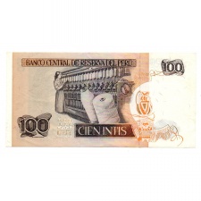 Peru 100 Intis Bankjegy 1987 P133a