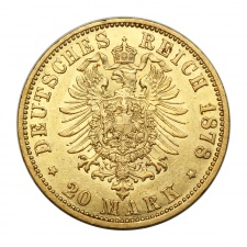 Poroszország I. Vilmos 20 Márka 1878 A