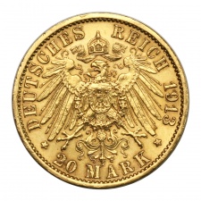 Poroszország II. Vilmos 20 Márka 1913 A
