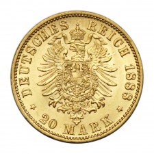 Poroszország III. Frigyes 20 Márka 1888 A