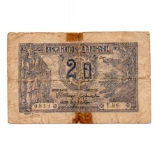 Románia 2 Lei Bankjegy 1915 P18