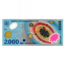 Románia 2000 Lei Bankjegy 1999 P111a UNC