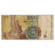 Románia 500 Lei Bankjegy 1991 P98b