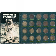 Rummets Erobring Az űr meghódítása 20 db-os reklám éremszett