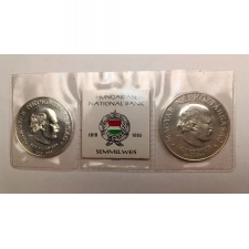 Semmelweis Ignác 50 és 100 Forint 1968 BU díszcsomagolt