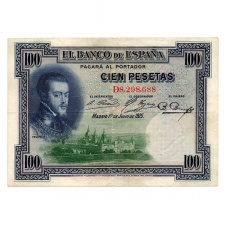 Spanyolország 100 Peseta Bankjegy 1925 P69c