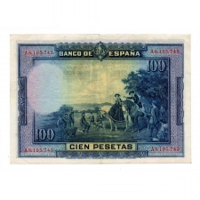 Spanyolország 100 Peseta Bankjegy 1928 P76a