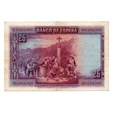 Spanyolország 25 Peseta Bankjegy 1928 P74b