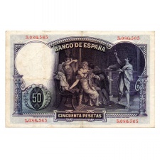 Spanyolország 50 Peseta Bankjegy 1931 P82