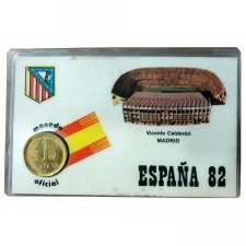 Spanyolország Moneda 1 Peseta 1982 Futbal VB Madrid M-82