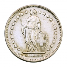 Svájc ezüst 1 Frank 1957 B