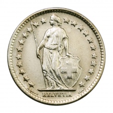 Svájc ezüst 1/2 Frank 1940 B