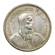 Svájc ezüst 5 Frank 1965 B