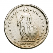 Svájc ezüst 2 Frank 1909 B