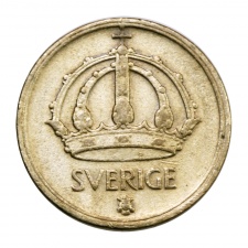 Svédország ezüst 25 Öre 1945 G