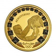 Sydney 2000 Olimpia arany 100 Dollár és ezüst 5 Dollár érmeszett