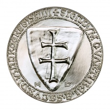 Szabó Géza: IV.Béla király Bullája 1 UNCIA ezüst emlékérem 