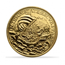 Millenniumi Szent György tallér aranyleveret 1896 UV 50 gramm