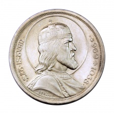 Szent István ezüst 5 Pengő 1938 aUNC