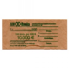 Szerbia-Belgrád AIK Banka 100 Euro kötegelő szalag