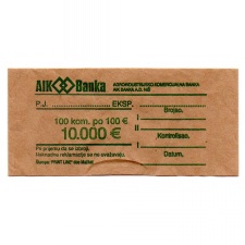 Szerbia-Belgrád AIK Banka 100 Euro kötegelő szalag
