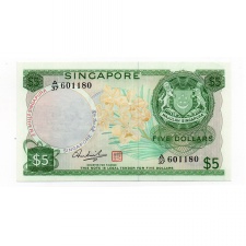 Szingapúr 5 Dollár Bankjegy 1973 P2d
