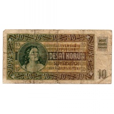 Szlovákia 10 Korona Bankjegy 1939 P4a