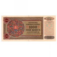 Szlovákia 1000 Korona Bankjegy 1940 P13a