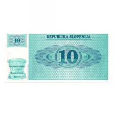 Szlovénia 10 Tolar Bankjegy 1990 P4s1 MINTA