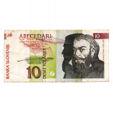 Szlovénia 10 Tolar Bankjegy 1992 P11a