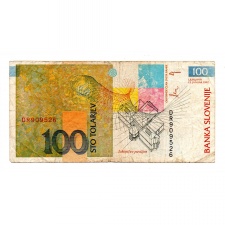 Szlovénia 100 Tolar Bankjegy 1992 P14a 