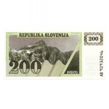 Szlovénia 200 Tolar Bankjegy 1990 P7a