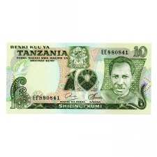 Tanzánia 10 Shilling Bankjegy 1978 P6b