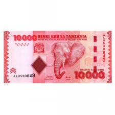 Tanzánia 10000 Shilling Bankjegy 2010 P44a