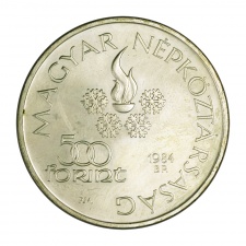 Téli Olimpia Sarajevo ezüst 500 Forint 1984 BU díszcsomagolásban