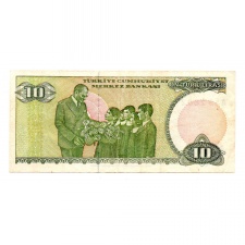 Törökország 10 Lira Bankjegy 1979 P192