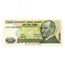 Törökország 10 Lira Bankjegy 1979 P192