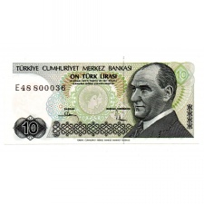 Törökország 10 Lira Bankjegy 1982 P193b