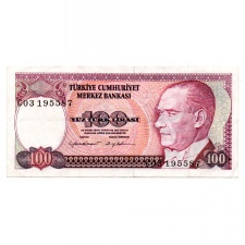 Törökország 100 Lira Bankjegy 1984 P194a