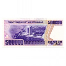 Törökország 500000 Líra Bankjegy 1970-1998 P212