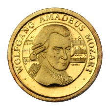 Történelmi Ausztria W. A. Mozart arany emlékérem 2009 PP