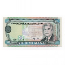 Türkmenisztán 20 Manat Bankjegy 1995 P4b
