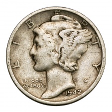 USA Merkur fejes 1 Dime 1942 S