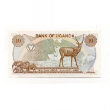 Uganda 10 Shilling Bankjegy 1973 P6c