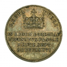 V. Ferdinánd Koronászási Ezüstjeton 1836 Prága 18,5mm