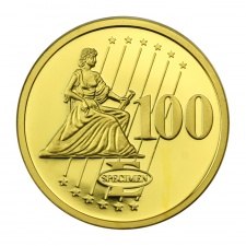 Vatikán arany 100 Euro 2007 Próbaveret