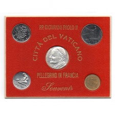 Vatikán 10,20,50,100 Líra  II. János Pál pápa emlékérme 1976-80