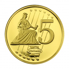 Vatikán arany 5 Euro 2004 Próbaveret